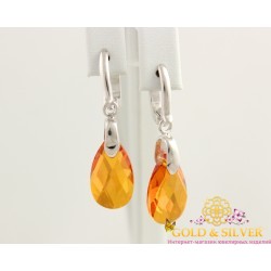 Серебряные женские серьги Мерцание кристалл Swarovski 20012mg